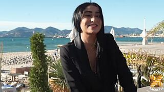 french brunette milf dominated in lingerie hairy pussy play