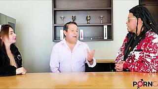 Beautiful Long Haired Latina Teen Casting Interview in Lingerie