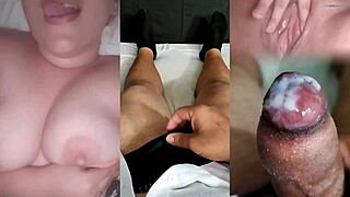 ex-girlfriend teases big tits until explosive cumshot on sheer red