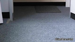 Watch peculiar peach take facial cumshot sucking semen