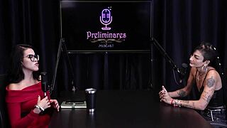 Caroleta Roots Strips After Social Media Routine Talk In Sheer Red