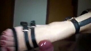 High Heels Footjob Ends in Gushing Cum Explosion