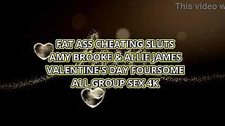 pretty blonde big ass tits valentines 4some pov homemade fun