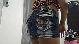 horny stepmom caught masturbating tits and pussy on video call with guy