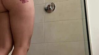 princess yaya squirts wildly showering with dildo and toys