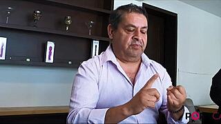 Beautiful Long Haired Latina Teen Casting Interview in Lingerie