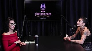 Caroleta Roots Strips After Social Media Routine Talk In Sheer Red