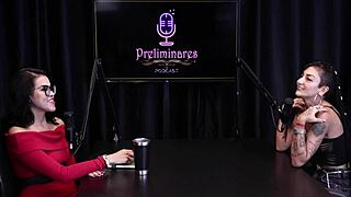 Caroleta Roots Strips After Social Media Routine Talk In Sheer Red