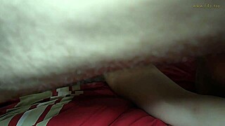Colombian latina moans through hard anal creampie spooning