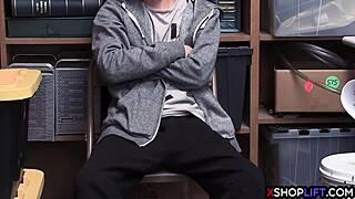 Hey shoplifter, feel this busty milf's big cock hunger while I dive your muff?