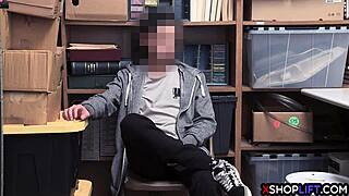 Hey shoplifter, feel this busty milf's big cock hunger while I dive your muff?