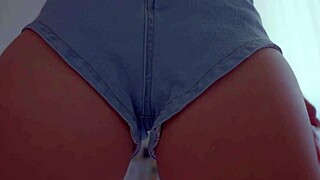 i love teasing my perfect booty in mini jeans shorts