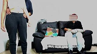 older man tests girlfriend with intense fingering session