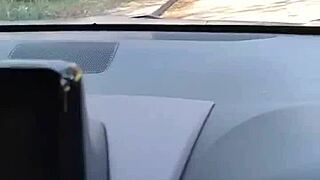 Quick naughty public rub in layby excitement!