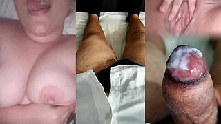 ex-girlfriend teases big tits until explosive cumshot on sheer red