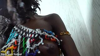 Check out this stunning African village girl squirting solo on the ranch