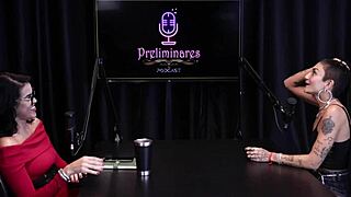 Caroleta Roots Strips After Social Media Routine Talk In Sheer Red