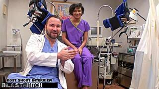 Doctor Tampa Blasts Petite Student Jackie Banes with Cum