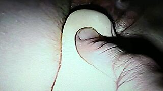 wife's pussy drips cum after sloppy dildo pounding session