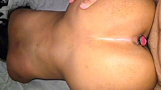 He pounds my plugged ass doggystyle till we both cum hard 😍🍑