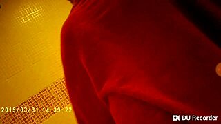 spy cam catches shower babe with nude tits