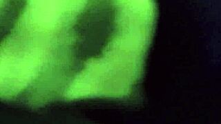 Girl in stockings and negligee fingers her wet pussy to squirting orgasm on bed!