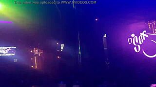 18 year old latina shakes desk dance amateur style