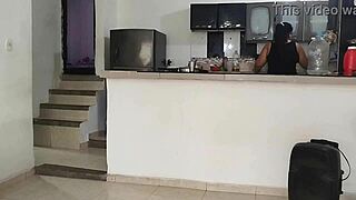 perverted guy secretly fucks curvy babe nearby twin