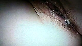 wife's pussy drips cum after sloppy dildo pounding session