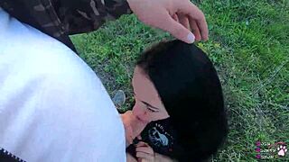 pawg goth teen slut bareback fucked outdoors pov doggystyle cum