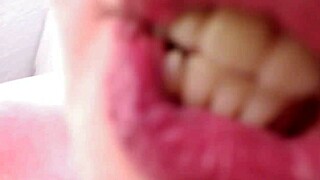 i strip blue bra thong fishnets kissing dirty talk