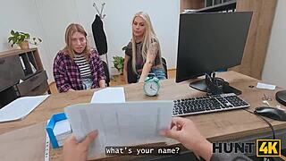 two hot russian lesbians interview turns into stranger sex adventure