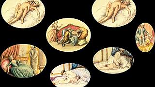 vintage hairy beavers exposed in retro erotic tease