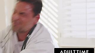 Gia Dibella's Toy-Stuck Pussy Sparks Doctor Threesome