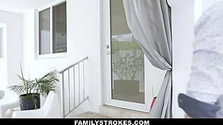 ebony stepsis titfucks shaved bro's monster cock