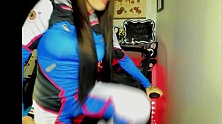 d.va cosplay goddess, wanna feel my reward for you?