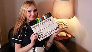 British girl strokes stranger's cock in hotel room