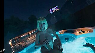 Brittney's huge natural tits jerk cum at wild party