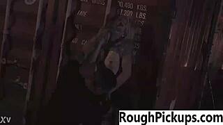 Sexy Slut Gets Banged Hard By Group In Public Pickup