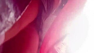 damn, that latina's upskirt flashes her tight skirt in tennis class