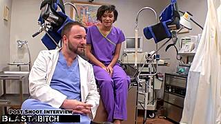 Doctor Tampa Blasts Petite Student Jackie Banes with Cum