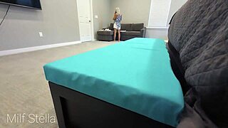 stepaunt's tight pants ripped fucked creampied by horny neighbor twice