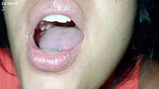 Close-Up Mexican Whore Gags on Huge Cock Swallows Cum Gift