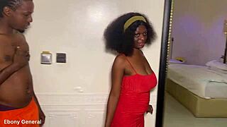 Ebonys housewife seduces neighbor into wet pussy fuck squirting