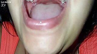 Close-Up Mexican Whore Gags on Huge Cock Swallows Cum Gift