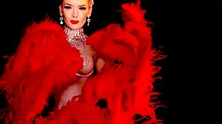 Skinny Big Tits Blonde Milf Miranda Strips Burlesque Lingerie