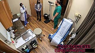 Pierced Nipples Petite Ditria Rose Moans in Latex Covid Checkup!