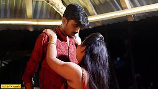 Neighbors Bhabhi's First Horny Anal Creampie Fuck with Shaved Pussy
