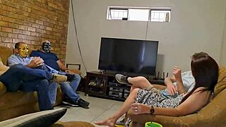 friends gangbang hot wife in wild frenzy