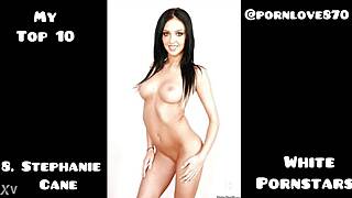 top 10 white pornstars show tits ass pussy